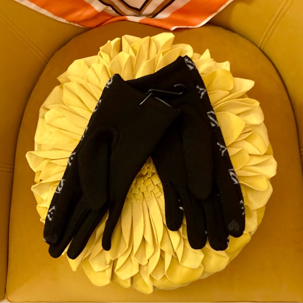 Luxury fashion Black White Gloves Chic Design